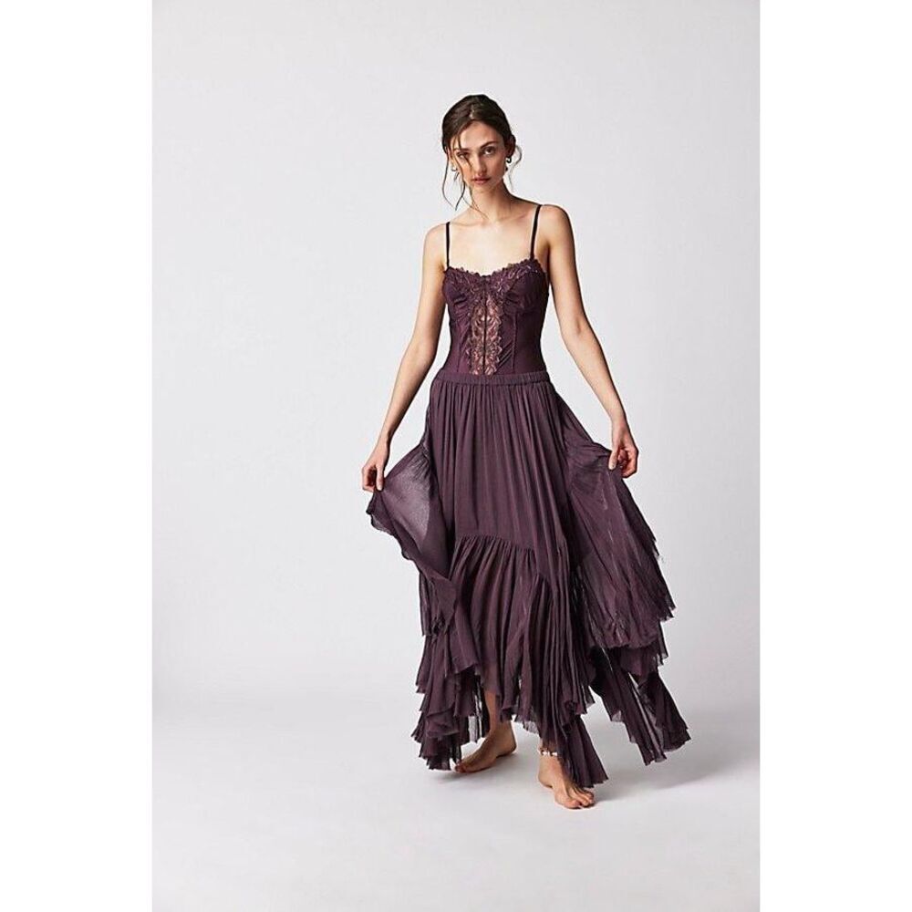 Free People Asymmetrical Skirt in Purple